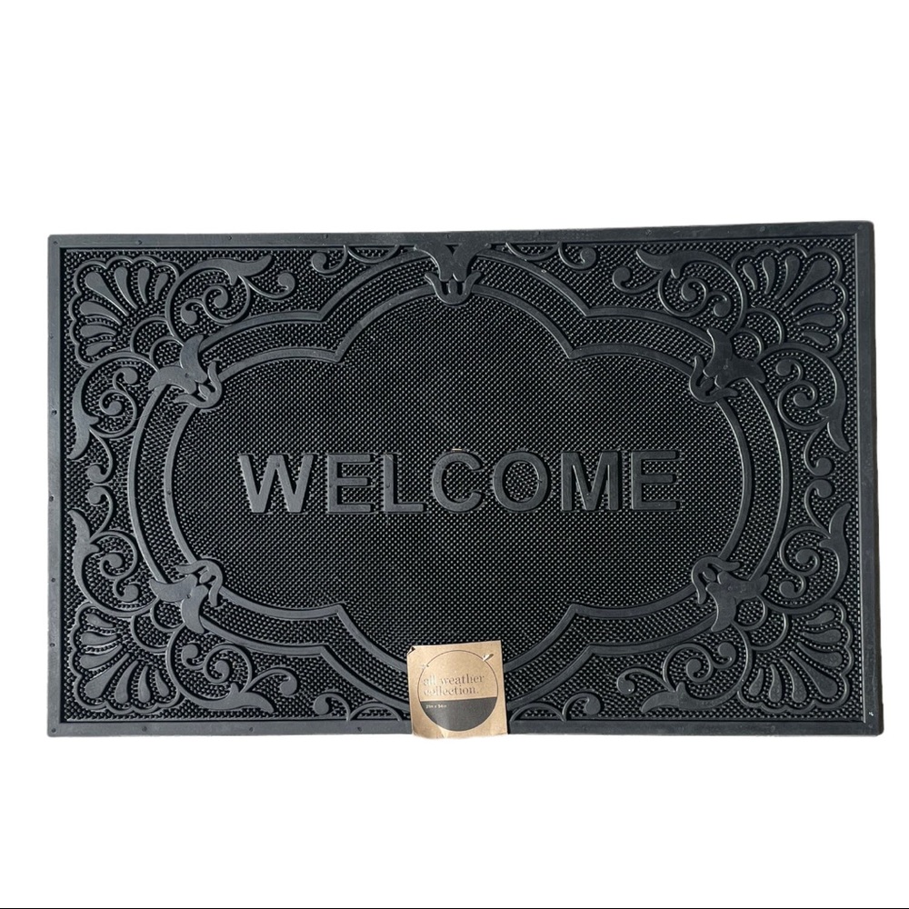 All Weather Collection 21”x34” Rubber Outdoor Welcome Doormat NWT